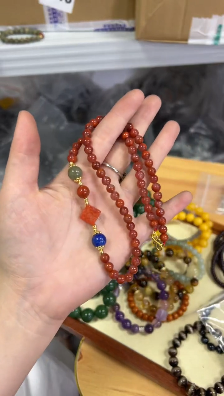 【闪购商品】南红玛瑙颈饰未镶嵌南红玛瑙多宝款项链[3523]