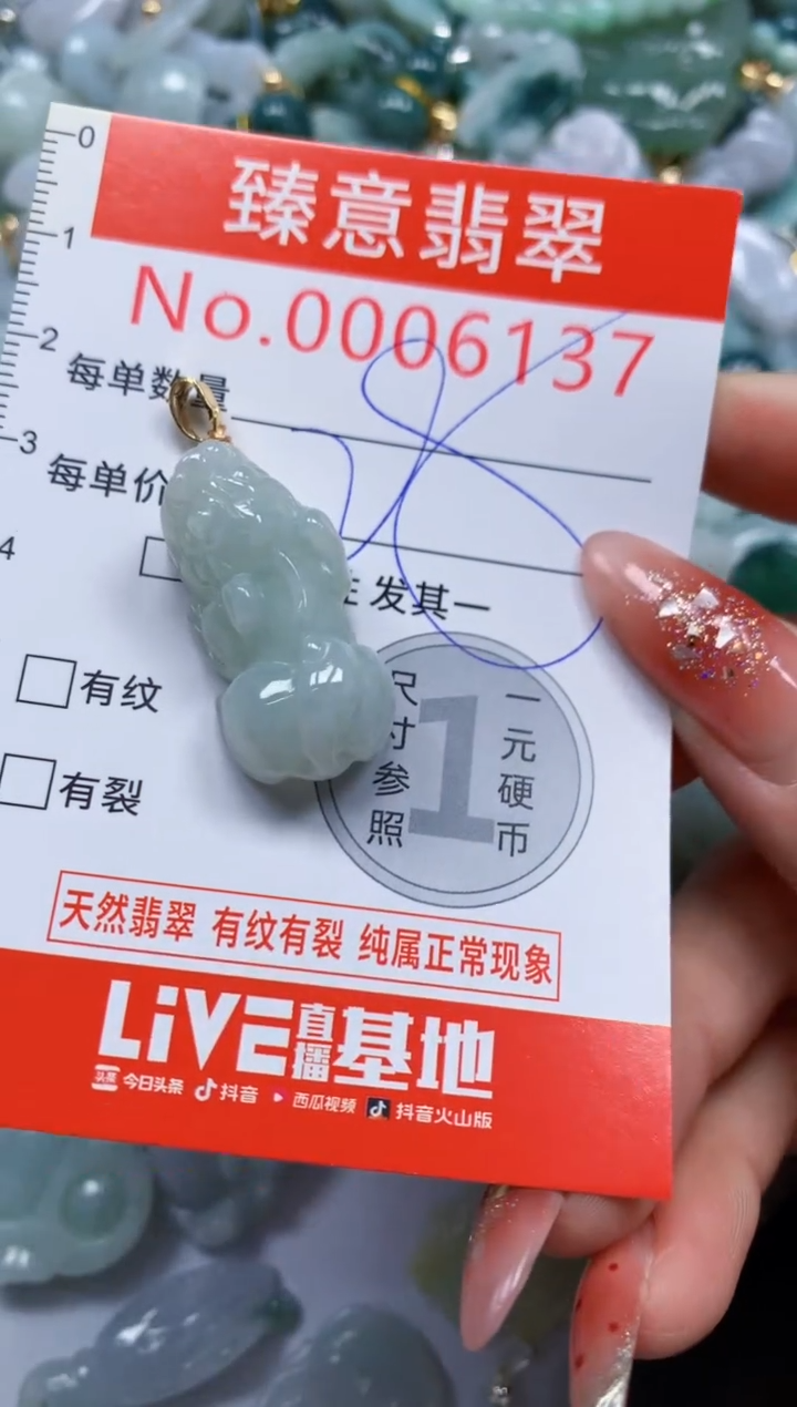 翡翠未镶嵌吊坠(不含链)6137