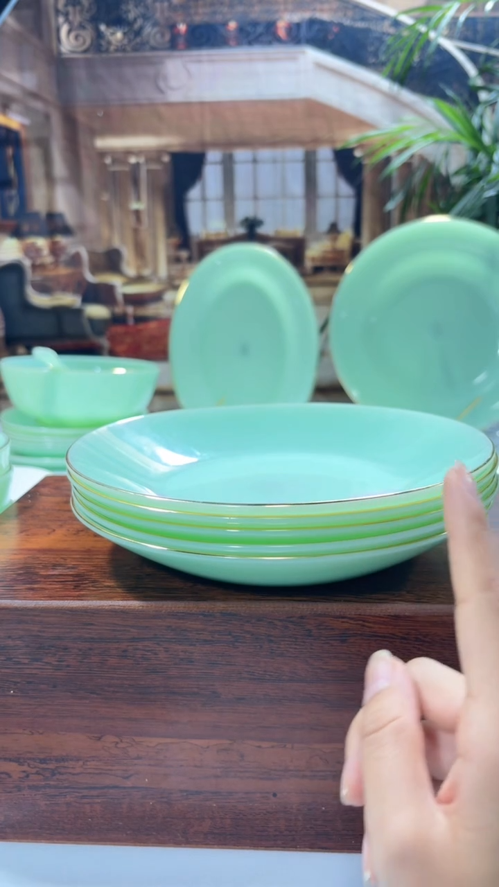 【闪购商品】....8英寸深盘4个  玉瓷【贝美】