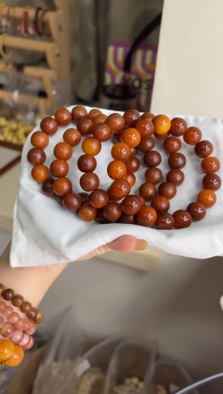 手串菩提根/象牙果沐h24爱马仕橙干磨苹果13*14mm手串