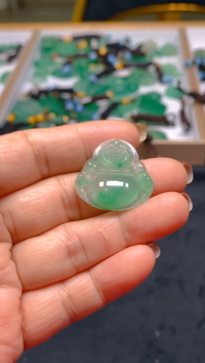 【闪购商品】石英质玉颈饰未镶嵌冰美人非洲翠004