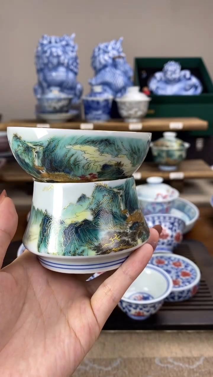 【闪购商品】锦绣山河图 茶漏 陶瓷