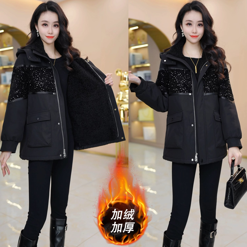 【加绒加厚】派克服气质时尚大气减龄收腰显瘦派克服M-4XL-28762