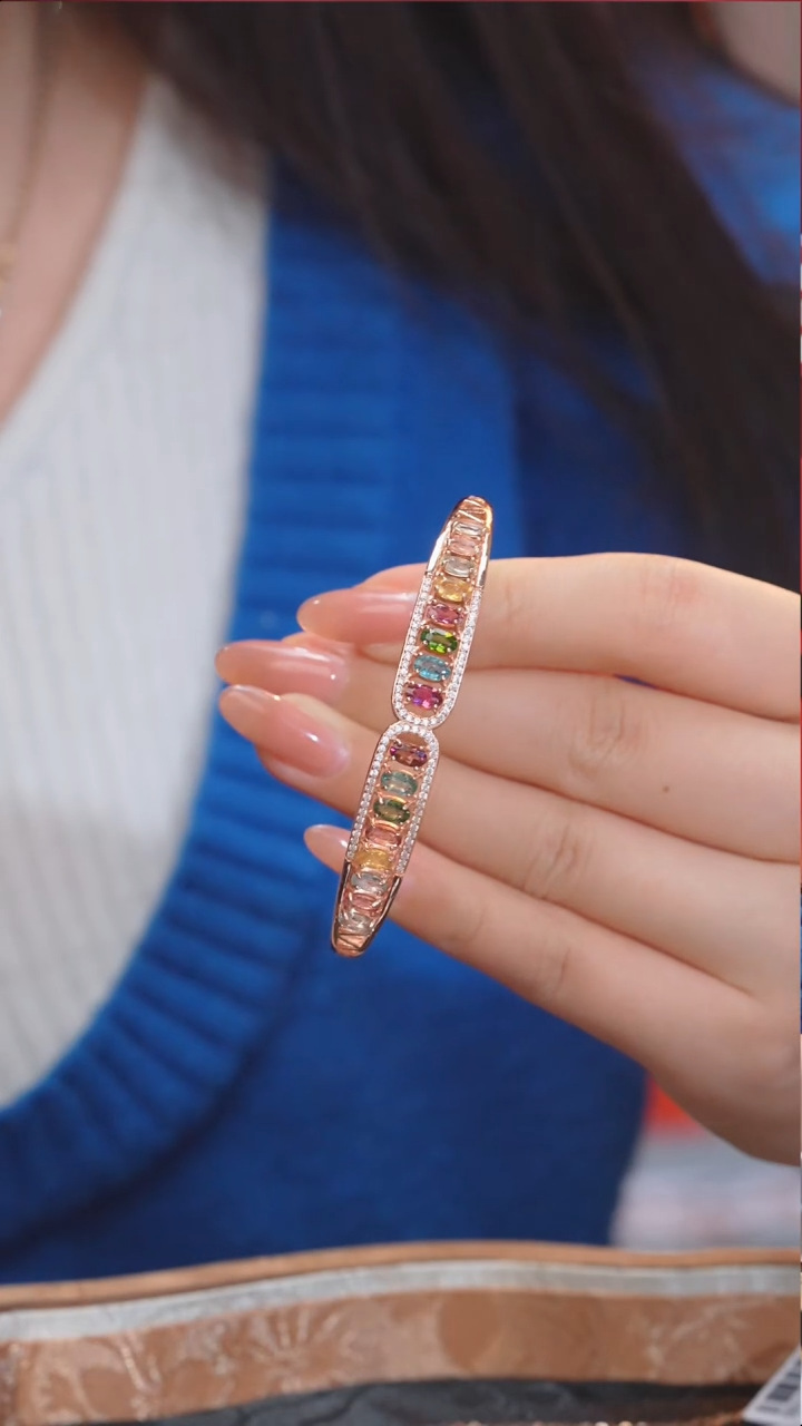 【闪购商品】碧玺手镯未镶嵌多样性发@@P9713