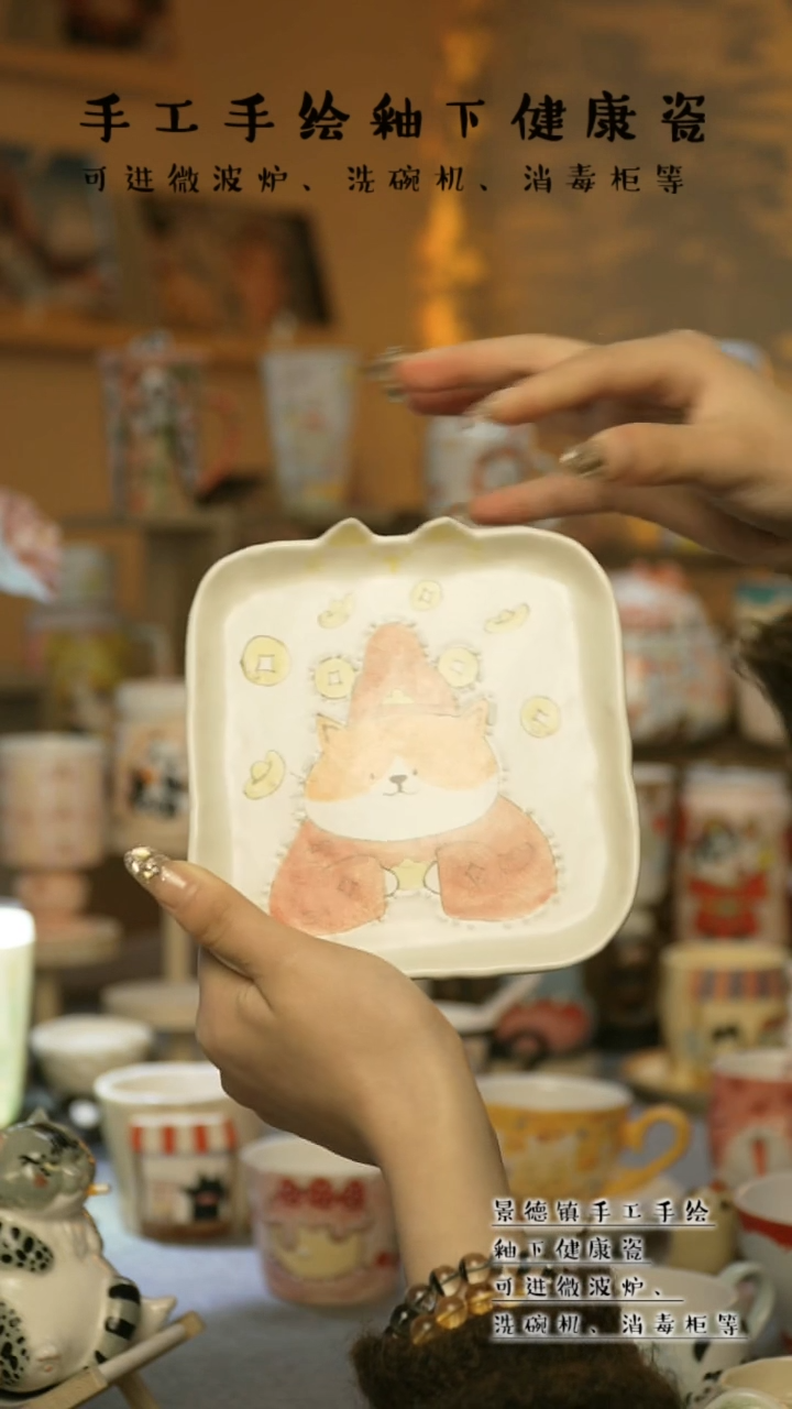 【闪购商品】杯景德镇高温釉下彩陶瓷&W684-5