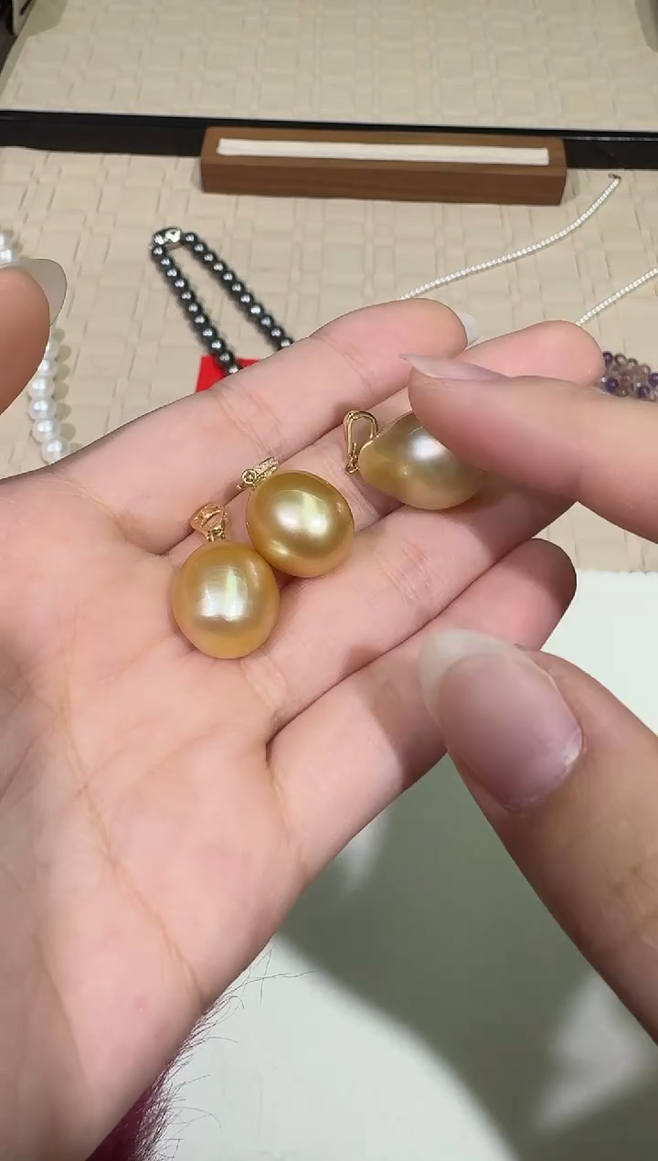 【闪购商品】海水珍珠吊坠多样性一件18K金镶嵌X0204-523-65/18k