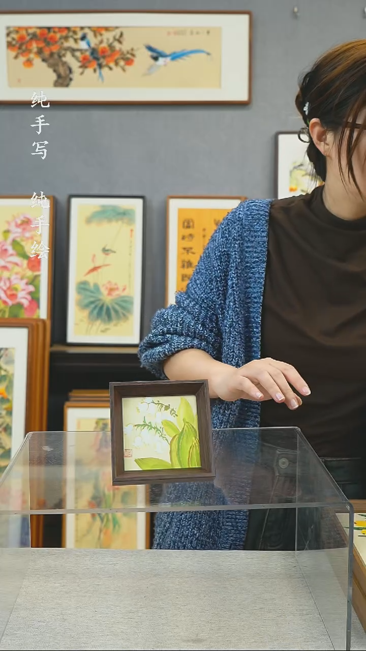 【闪购商品】国画5寸-小摆台作品-铃兰花