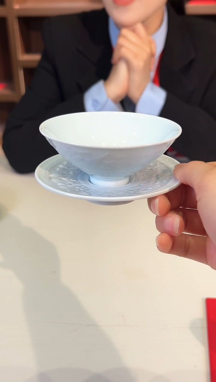 【闪购商品】其他影青雕刻斗笠杯套组