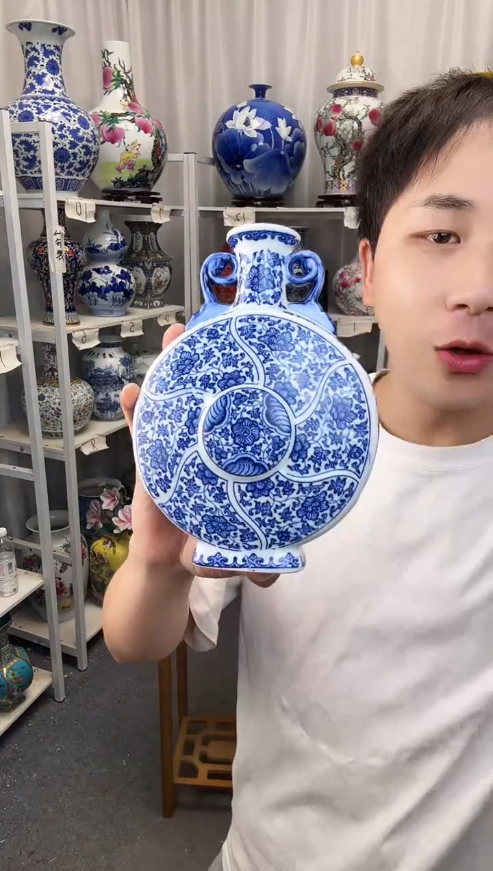 摆件景德镇开播福利抱月