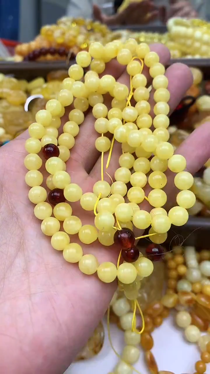 裸石蜜蜡未镶嵌链子卡7