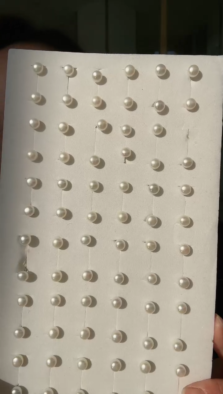 【闪购商品】淡水珍珠耳钉银S925镶嵌耳钉