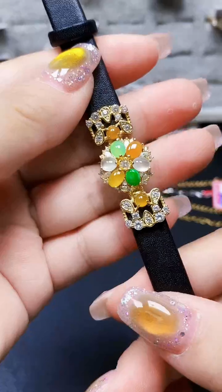 银S925镶嵌戒指翡翠0588