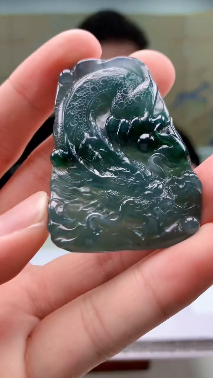 【闪购商品】定制翡翠未镶嵌4917bb-毛货挂件53