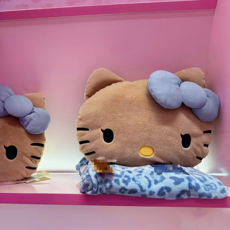 二合一法兰绒暖香毯车载抱枕毯