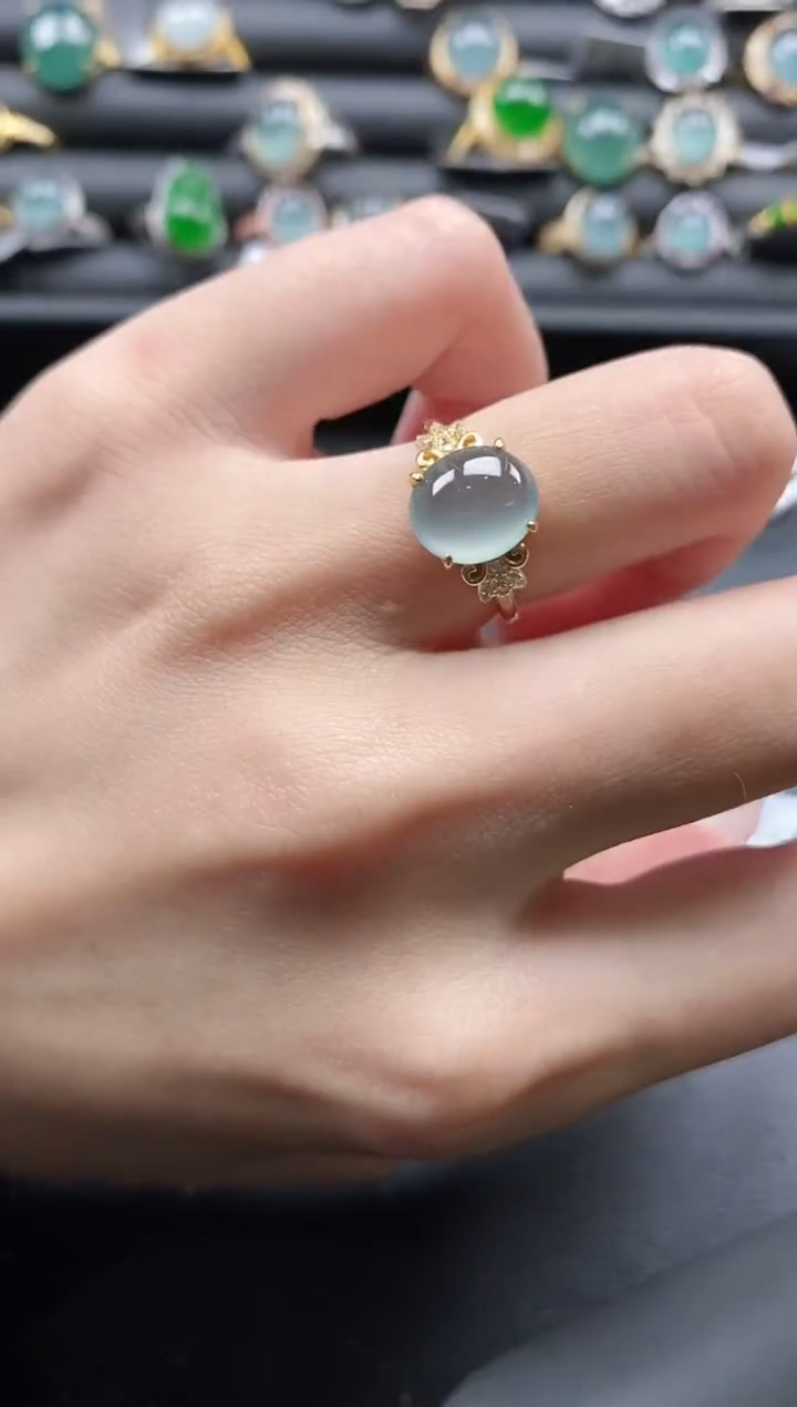 【闪购商品】翡翠戒指银S925镶嵌1111