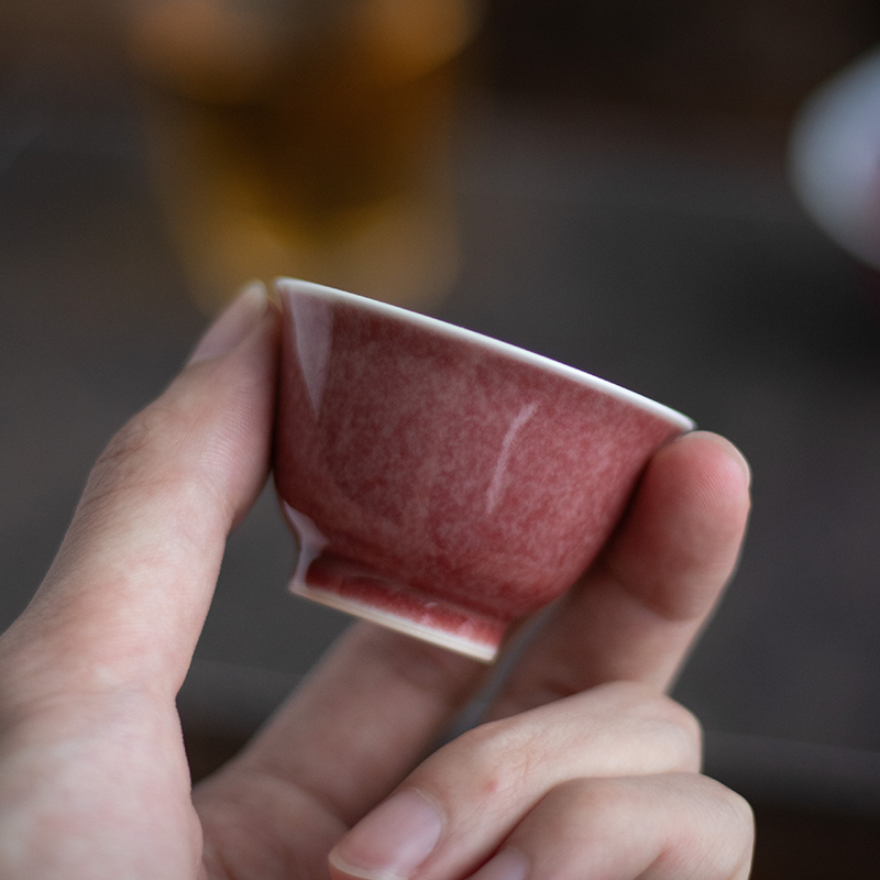 【直播专享·茶具】瓷器上善杯·豇豆红纯手工35ml