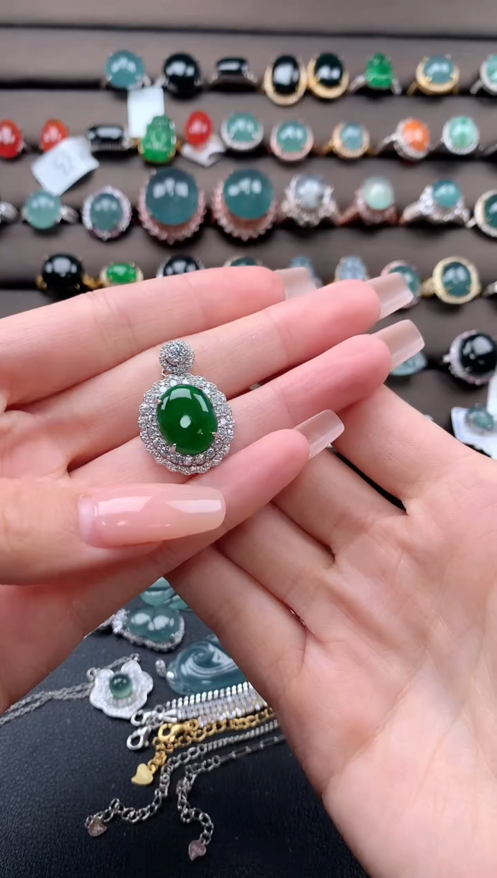 【闪购商品】翡翠戒指银S925镶嵌13131