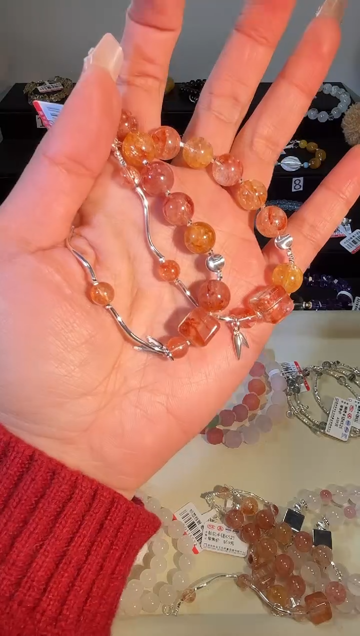 银S925镶嵌手链水晶k521多样性发货一件