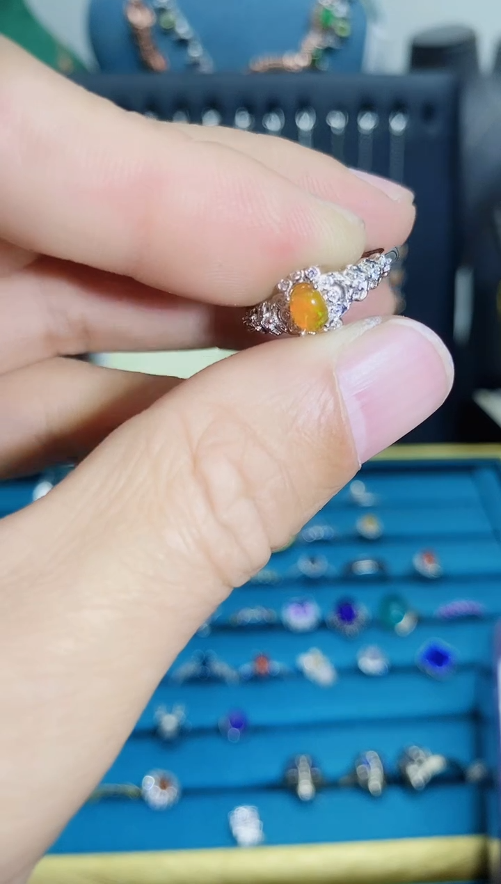 【闪购商品】欧泊戒指银S925镶嵌1121