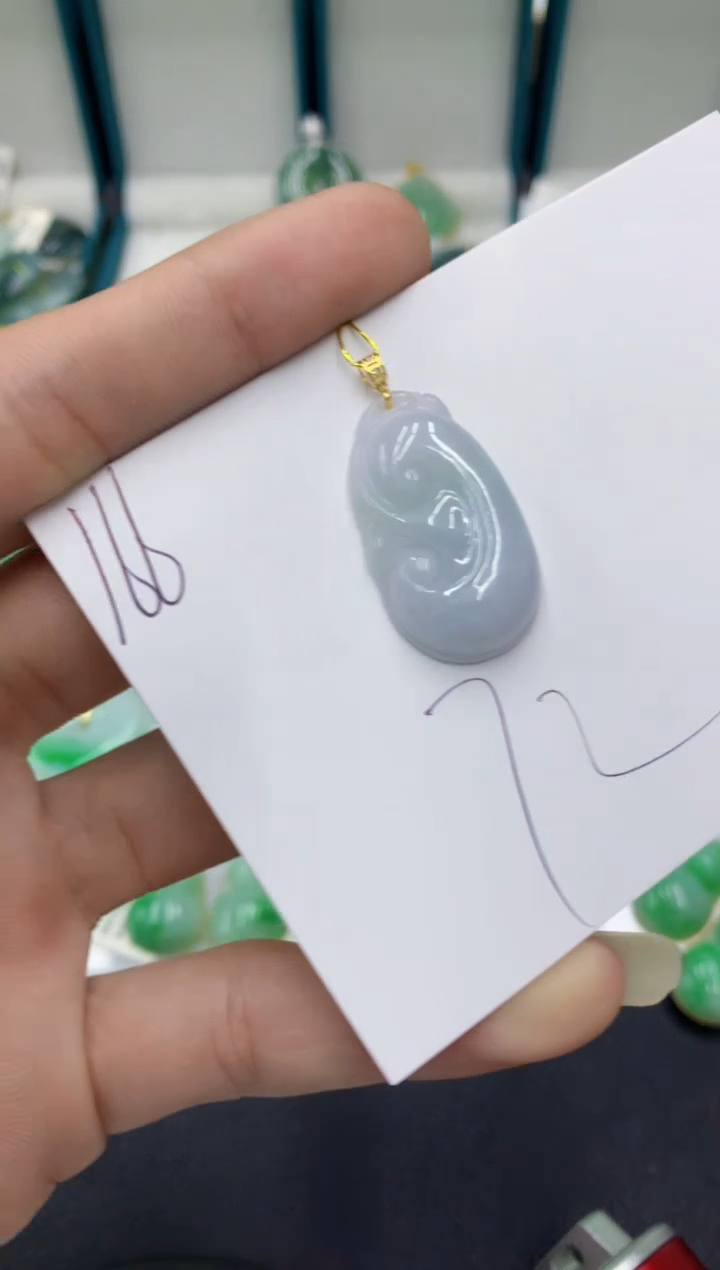 【闪购商品】翡翠颈饰18K金镶嵌翡翠