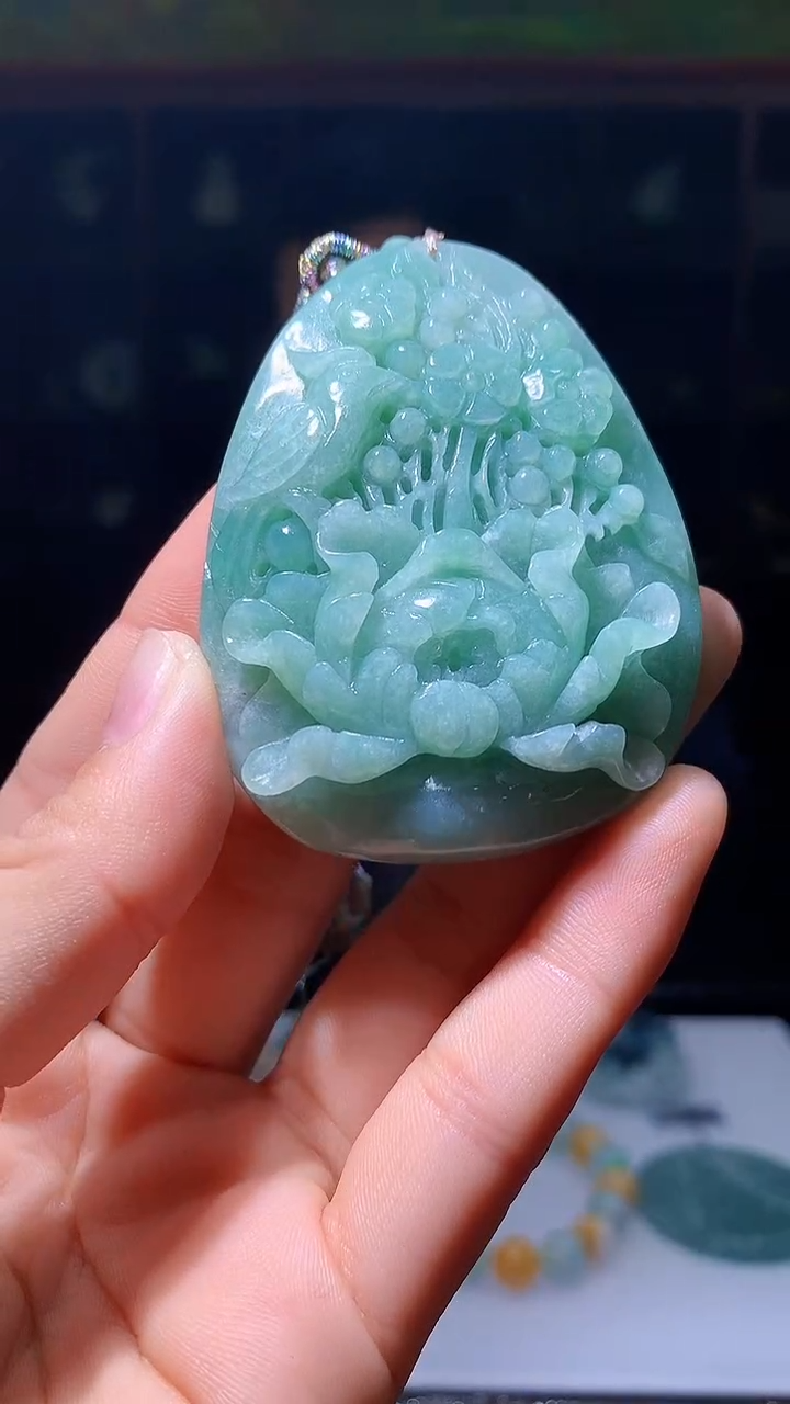 【闪购商品】定制翡翠未镶嵌1088hm-毛货挂件7