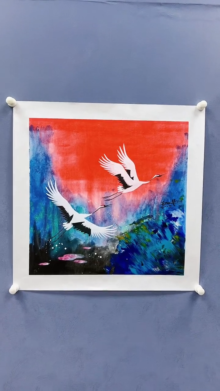 【闪购商品】绘画赵燮绘画2.2平尺仙鹤