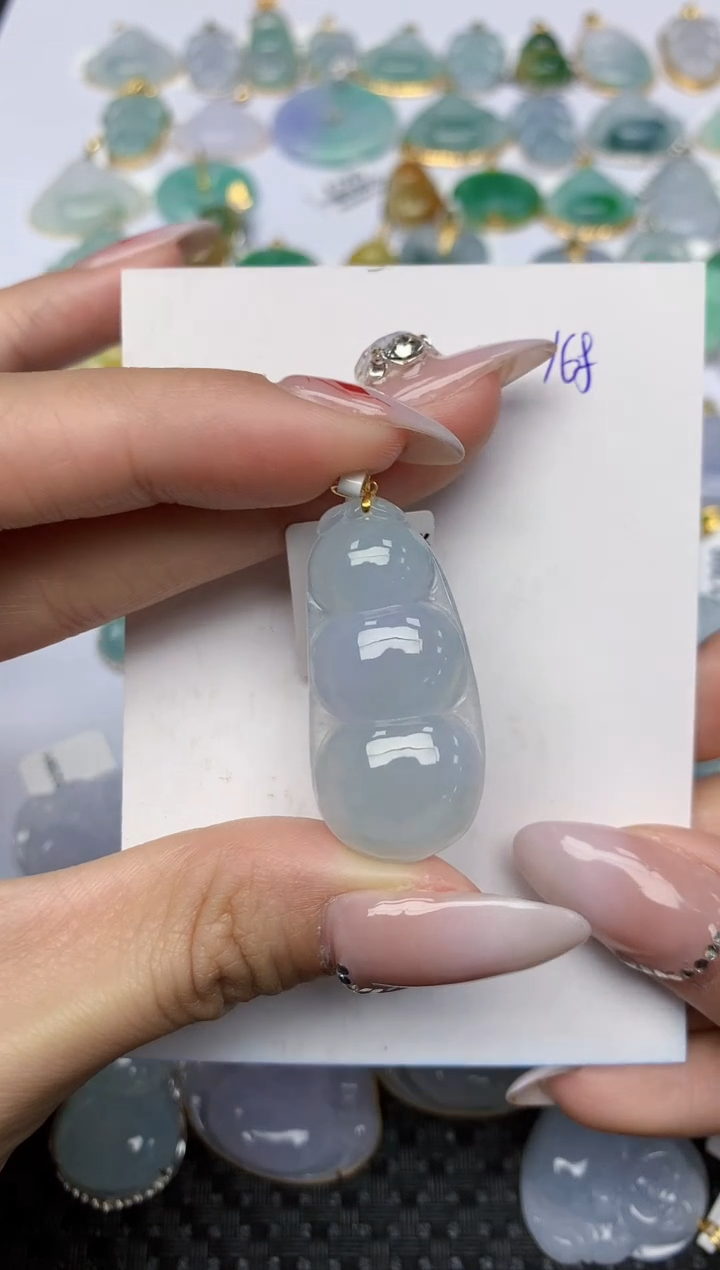 【闪购商品】翡翠颈饰18K金镶嵌 天然翡翠A货