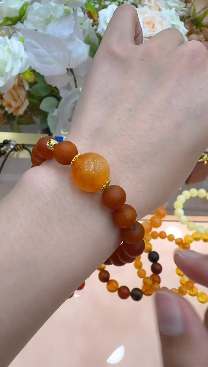 手串琥珀未镶嵌多样性团购发一件