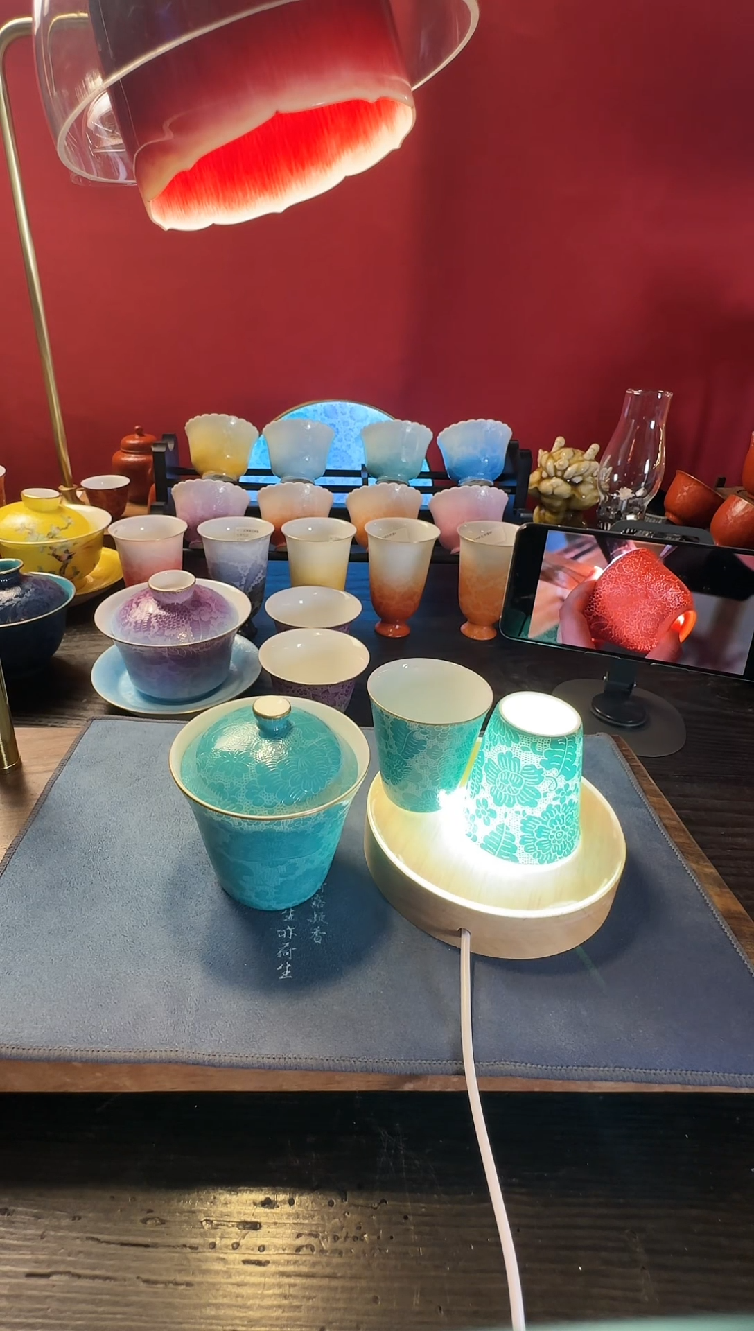 【闪购商品】景德镇手工扒花陶瓷茶具