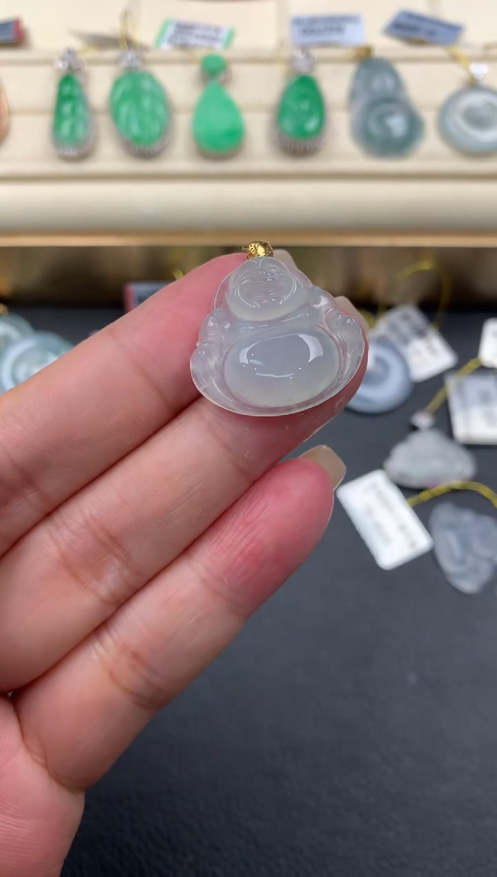 【闪购商品】翡翠颈饰18K金镶嵌Q681     