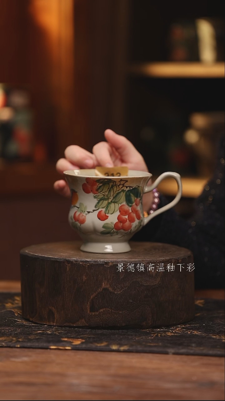 陶瓷景德镇高温釉下手绘陶瓷@L313@