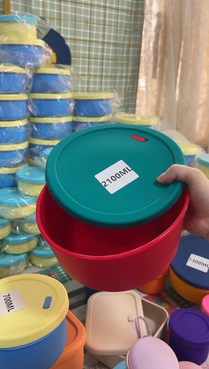 2100ML 红底绿盖 带排气 圆形