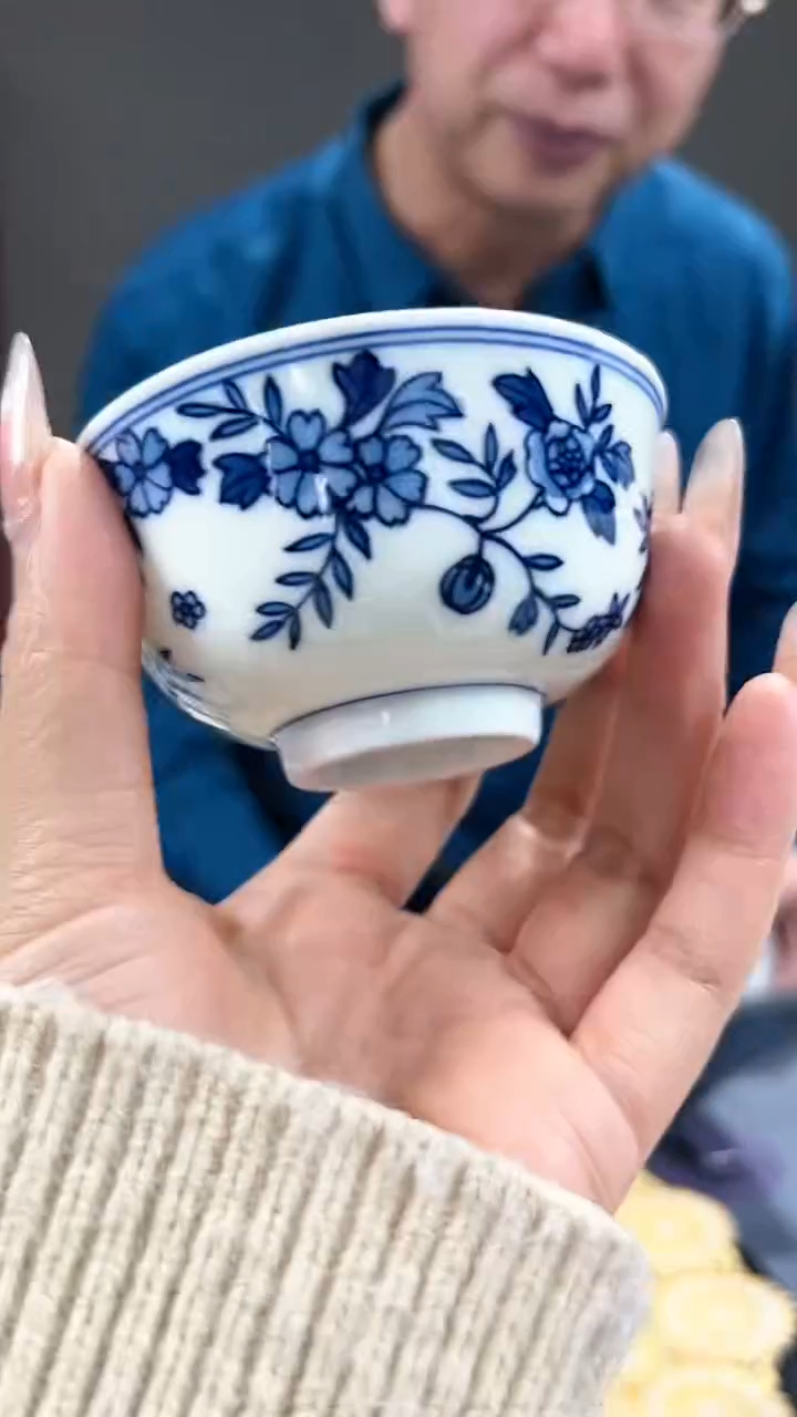 【闪购商品】官窑瓷画院299官窑瓷画院花卉主人杯