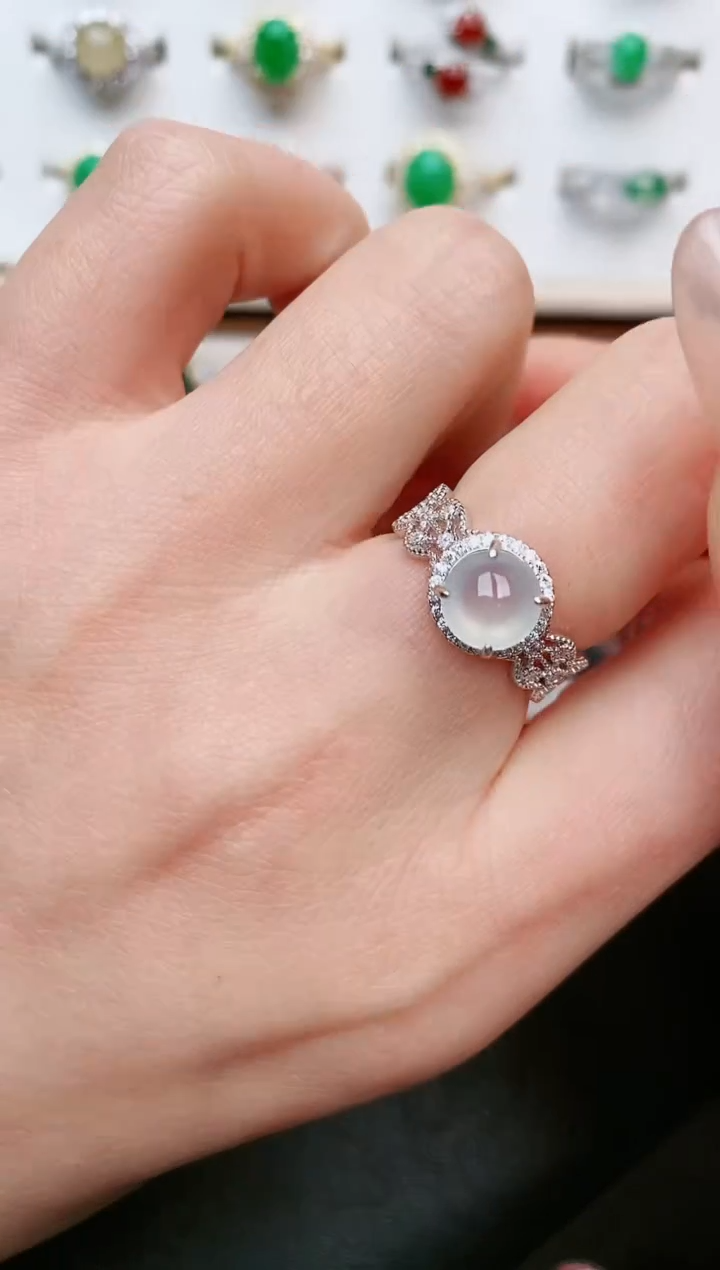 【闪购商品】翡翠戒指银S925镶嵌....