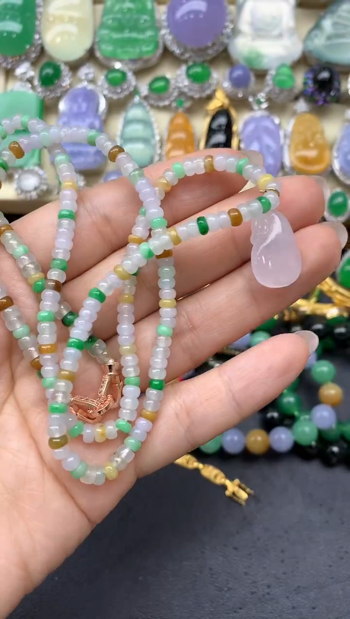 【闪购商品】翡翠颈饰18K金镶嵌96-中国好珍宝