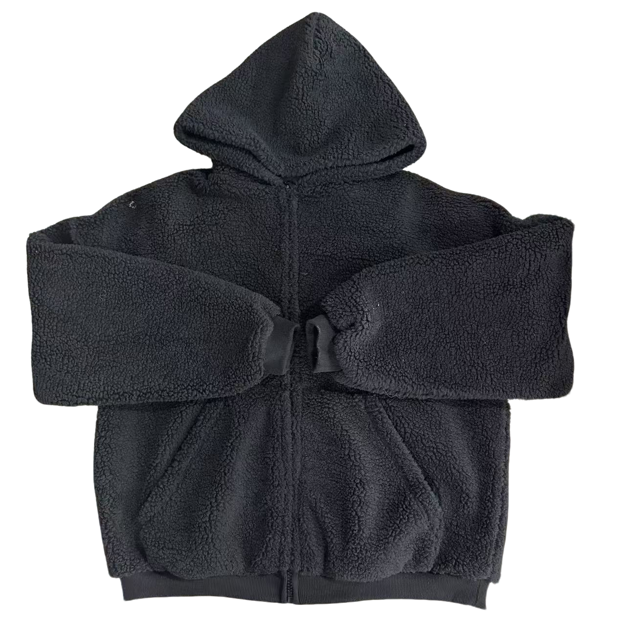 EANSSY G罘蠡秋冬新款狗熊黑色长袖连帽开衫拉链外套叁NA2509C048