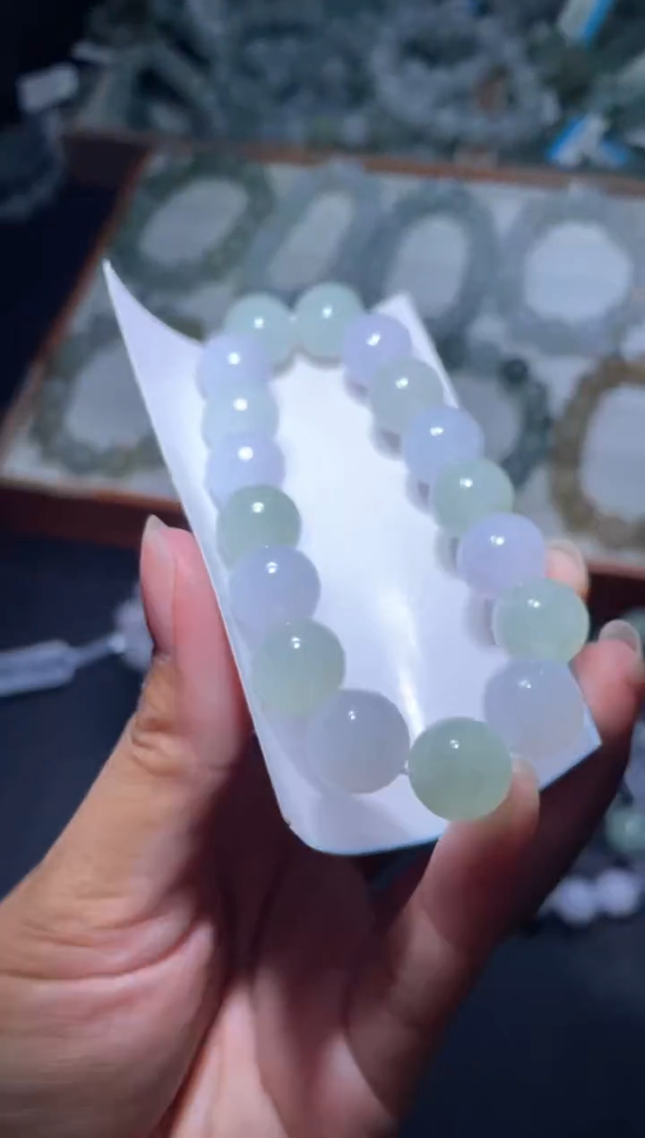 未镶嵌定制翡翠天然缅甸翡翠手串18