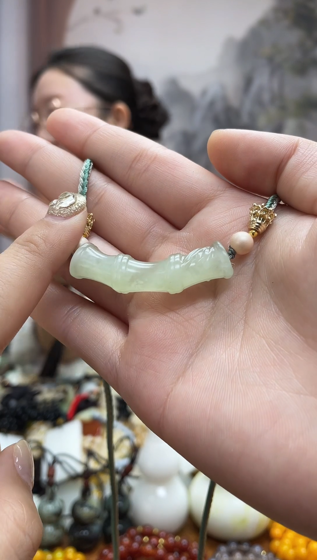 未镶嵌岫玉吊坠`多样性发货拍一发一