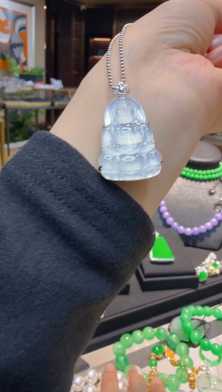 吊坠(不含链)18K金镶嵌翡翠多样性团购发一件