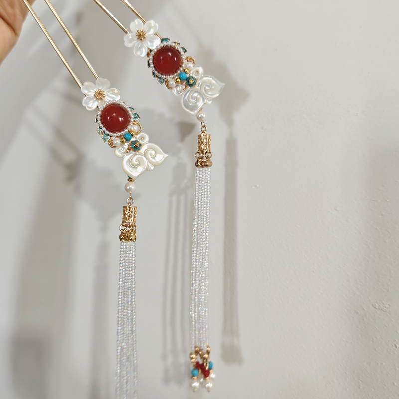 风雪初晴洛笙安发钗汉服发饰古典风发簪手工超仙气发簪子国风