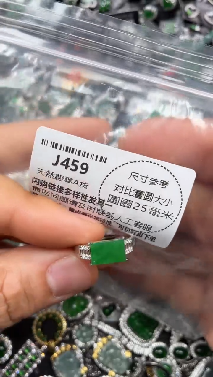 颈饰未镶嵌翡翠J459戒指