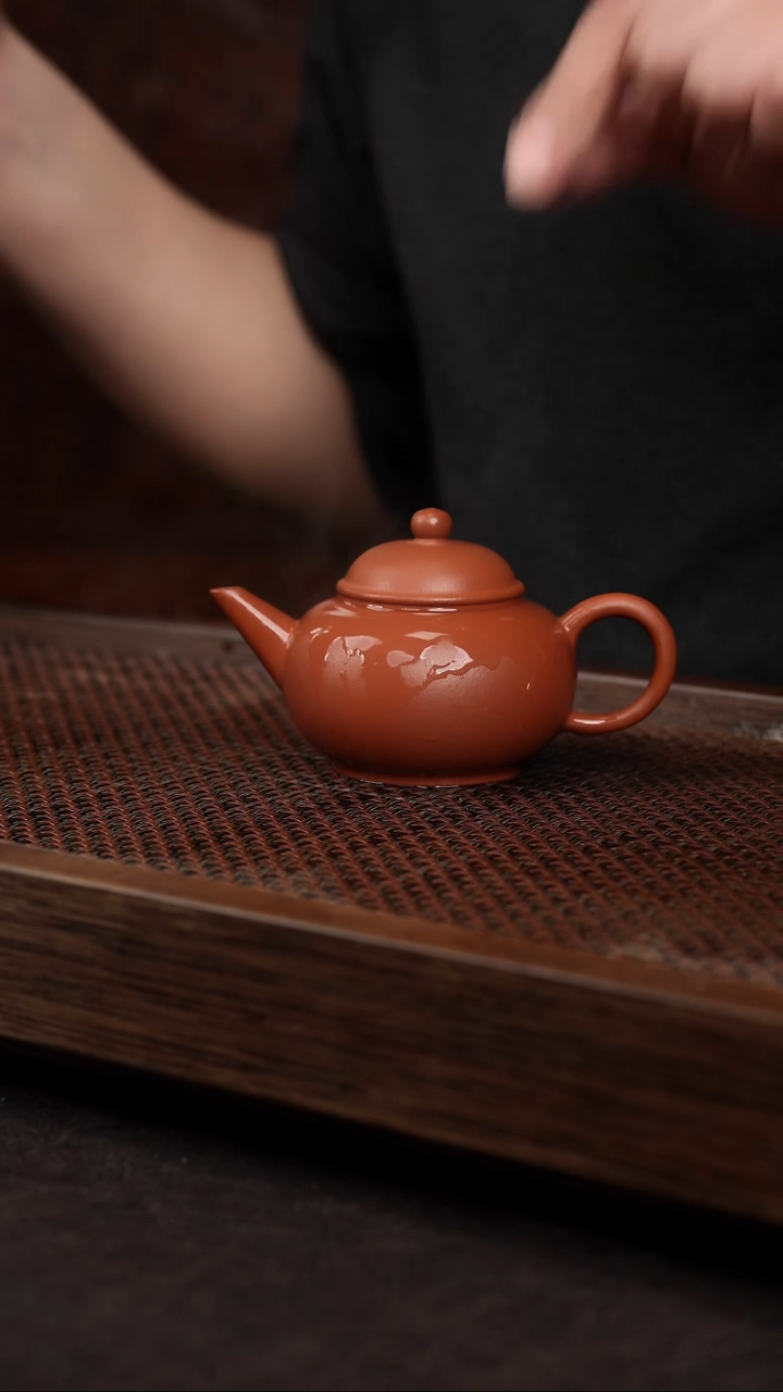 【闪购商品】紫砂茶壶朱泥标准水平