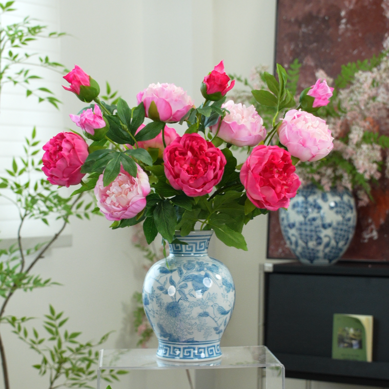 特级仿真牡丹花高级感仿真花喜庆年宵花高品质仿真花餐桌装饰花