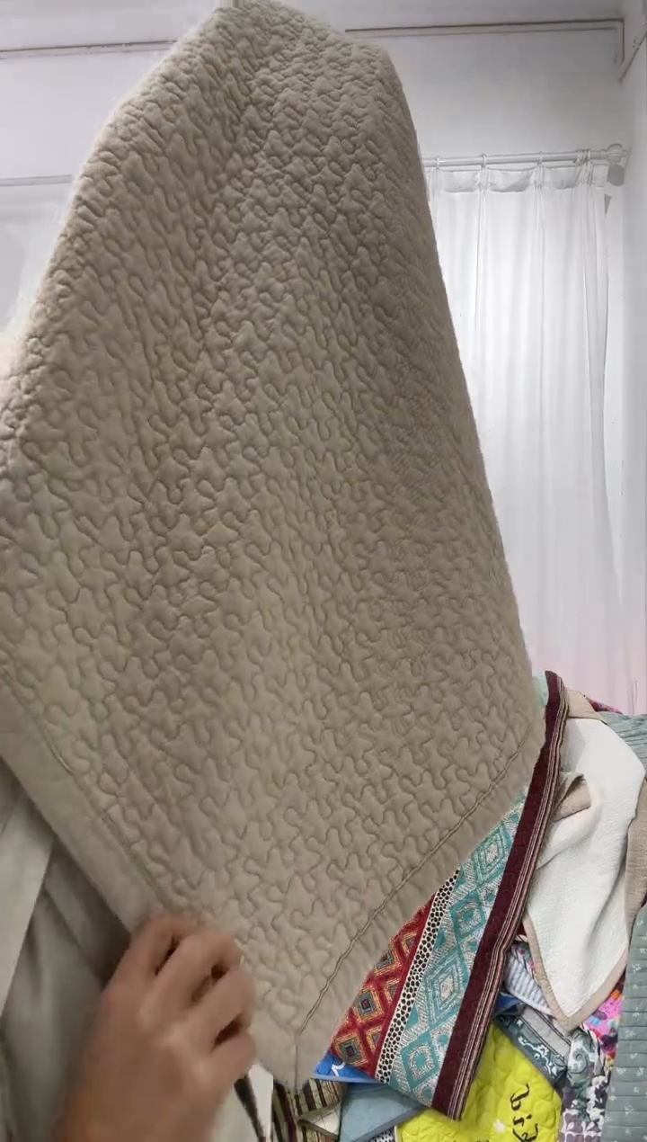 棉110*150纯棉床盖97号微瑕咖色