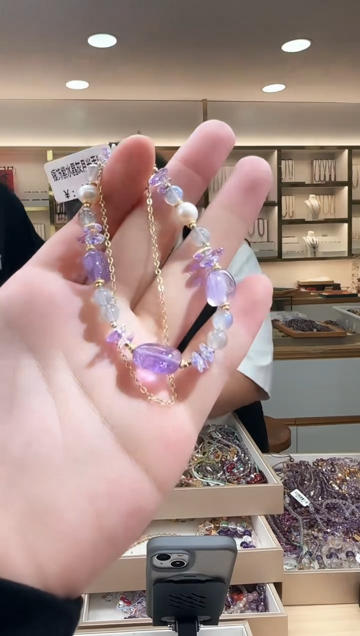 【闪购商品】长石手串库存有限售完即止银S925镶嵌 