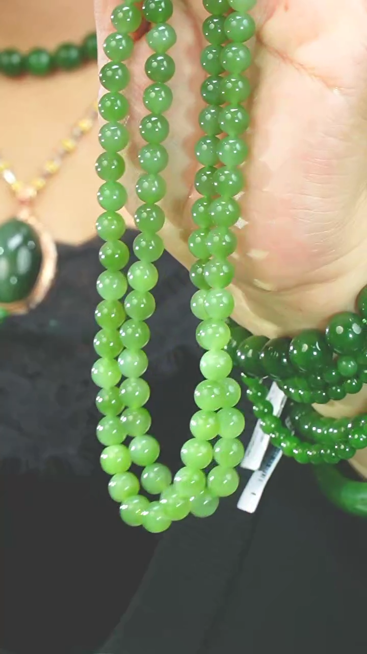 【闪购商品】和田玉7mm+未镶嵌108项链