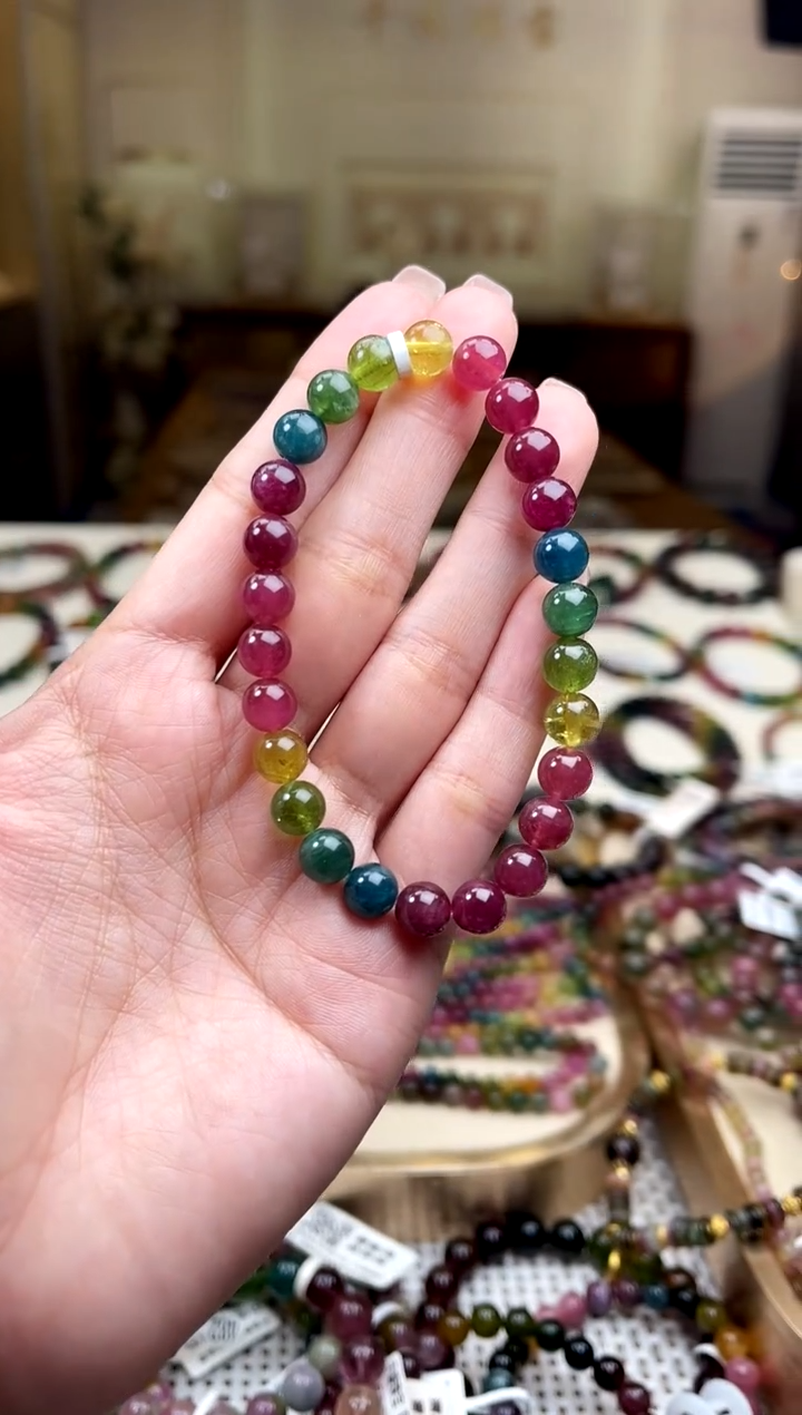 /未镶嵌碧玺7mm+碧玺单圈多样性发货