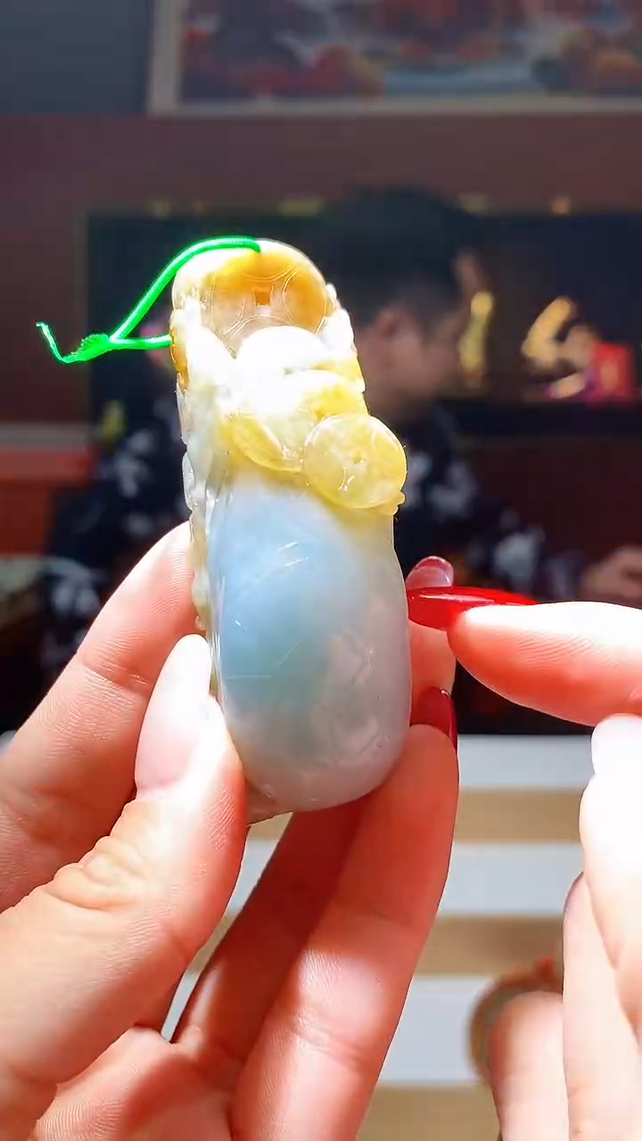 【闪购商品】定制翡翠未镶嵌1034hm-毛货挂件39