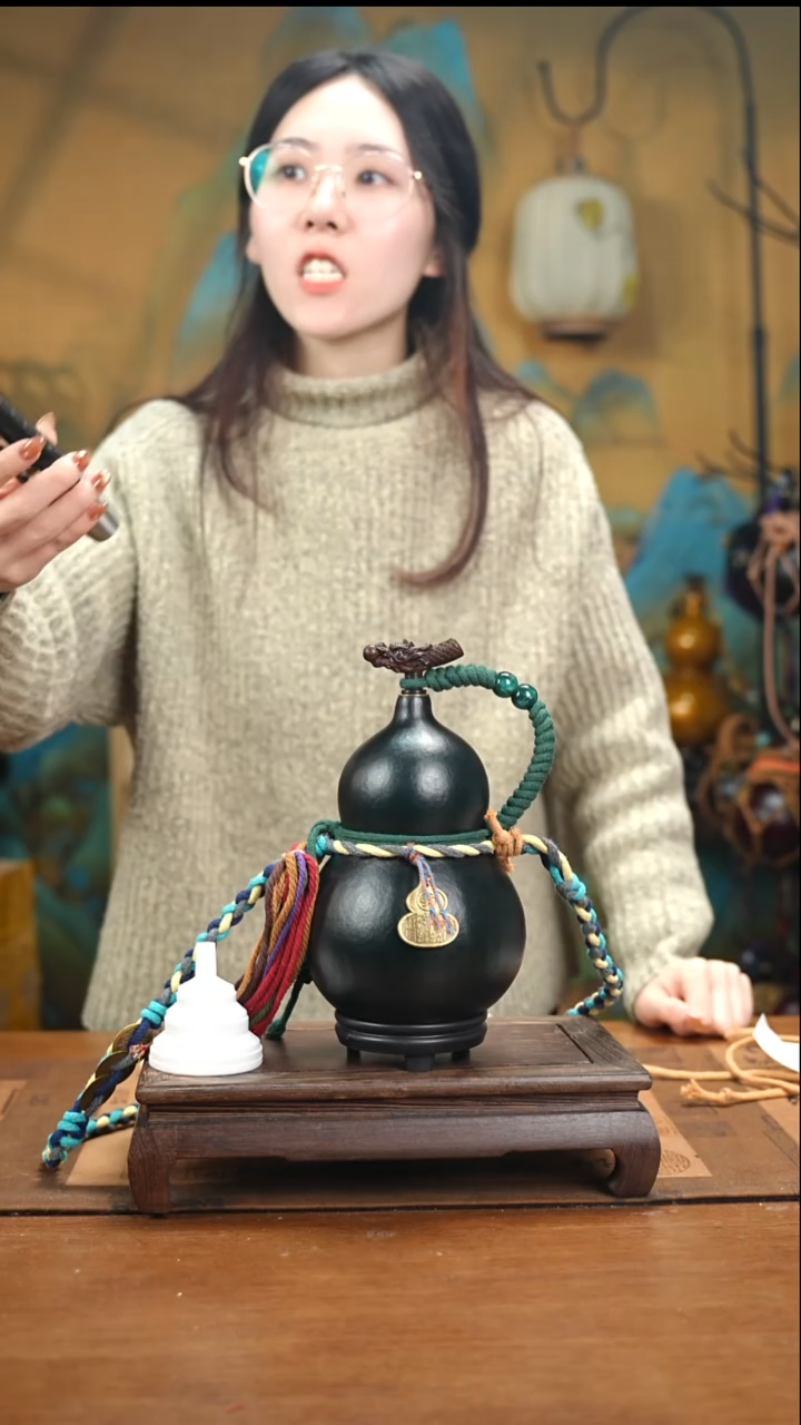 XD041藏绳款大漆酒葫芦（现货现发）