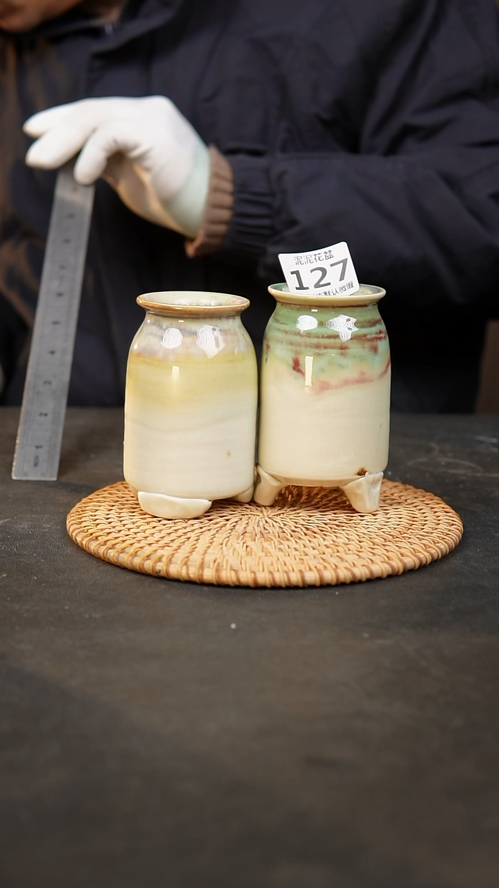 【闪购商品】瓷片泥泥陶瓷花盆 